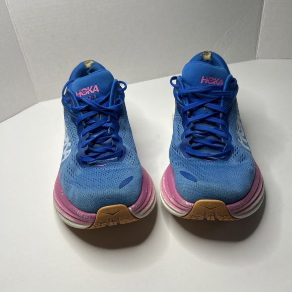 Hoka One One Shoes - Size 9 B WOMENS Hoka Bondi 8 Coastal Sky Blue Pink